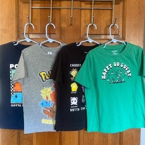 Pokémon short sleeve & St Patricks Day tees